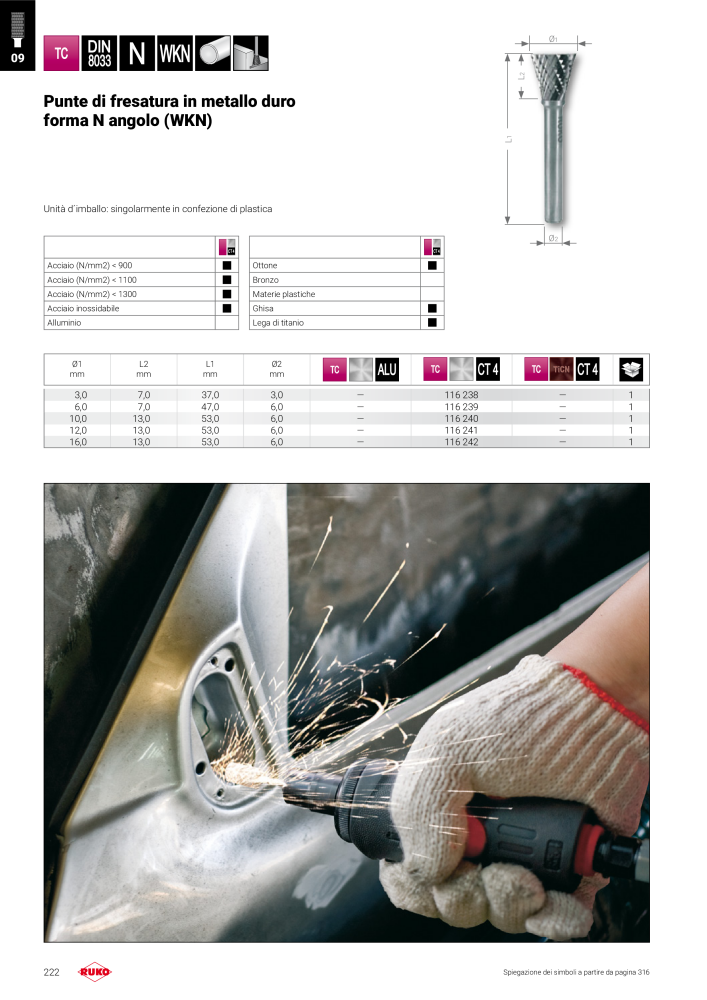 Catalogo principale degli utensili di precisione Ruko NO.: 130 - Page 222