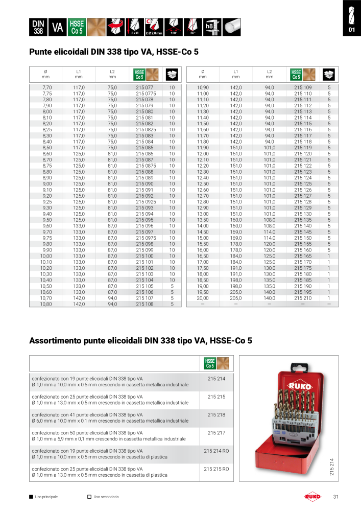 Catalogo principale degli utensili di precisione Ruko NR.: 130 - Side 31