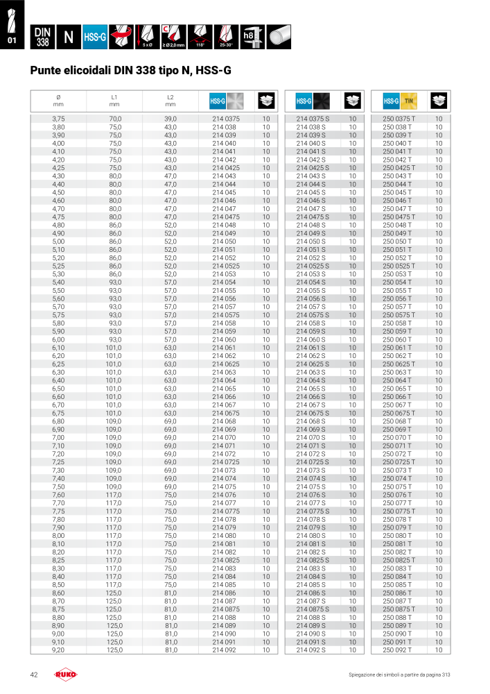 Catalogo principale degli utensili di precisione Ruko n.: 130 - Pagina 42