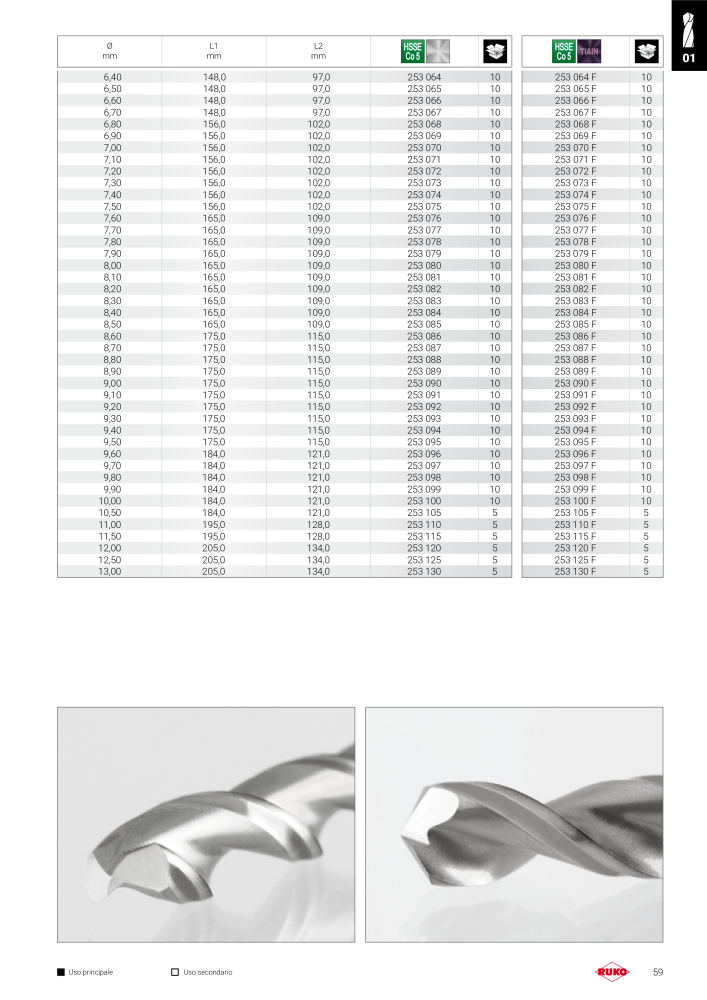 Catalogo principale degli utensili di precisione Ruko Č. 130 - Strana 59