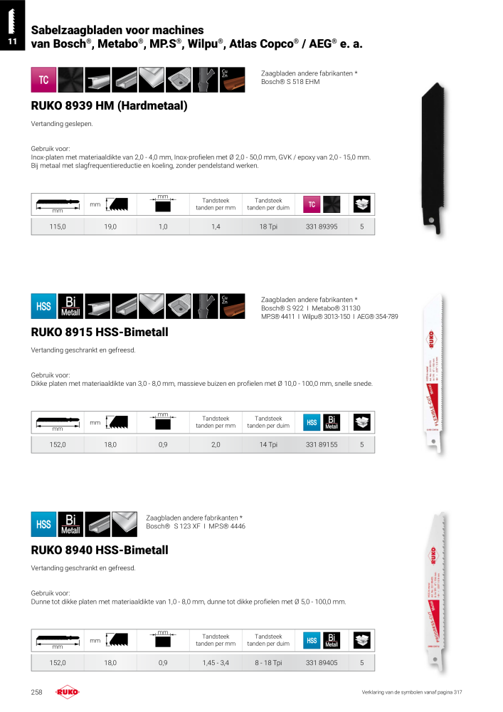 Ruko hoofdcatalogus precisiegereedschap NR.: 131 - Seite 258