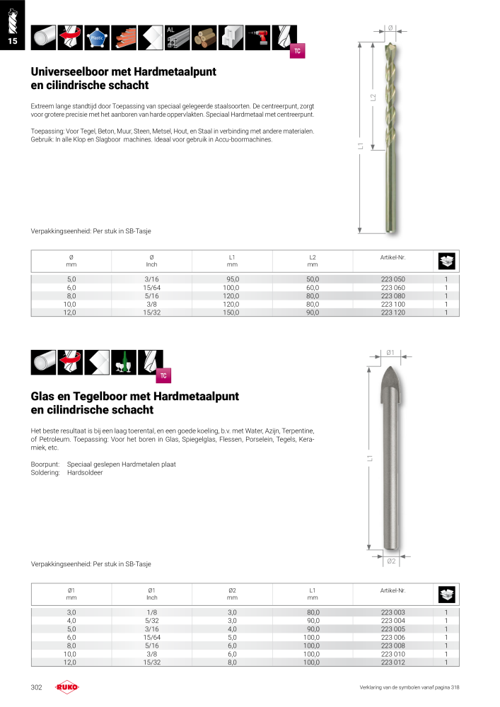 Ruko hoofdcatalogus precisiegereedschap NO.: 131 - Page 302