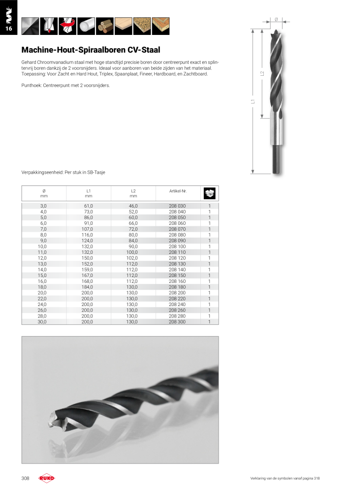 Ruko hoofdcatalogus precisiegereedschap n.: 131 - Pagina 308