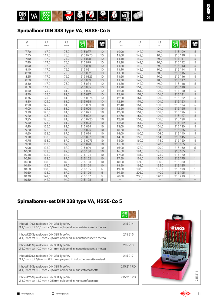 Ruko hoofdcatalogus precisiegereedschap NR.: 131 - Strona 31