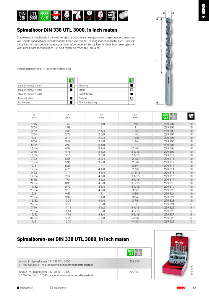 Ruko hoofdcatalogus precisiegereedschap Nº: 131 - Página 55