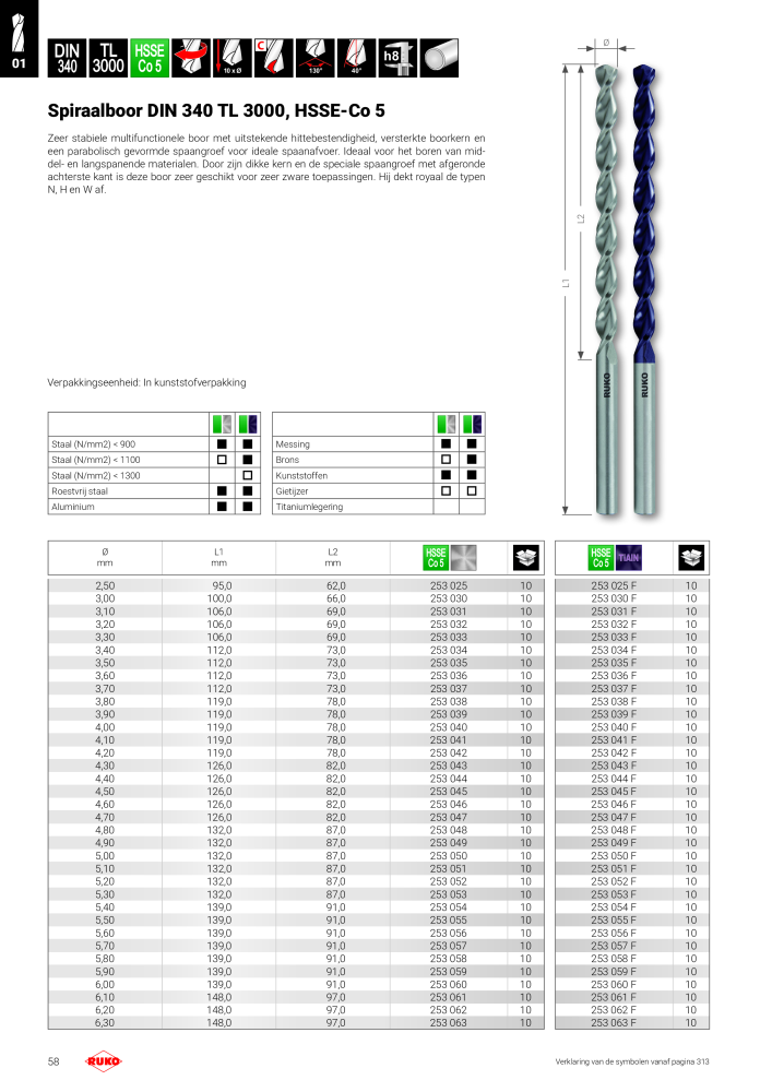 Ruko hoofdcatalogus precisiegereedschap NR.: 131 - Side 58