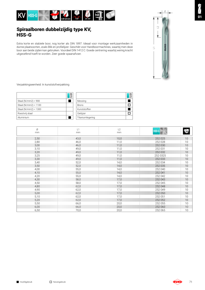 Ruko hoofdcatalogus precisiegereedschap NR.: 131 - Strona 71