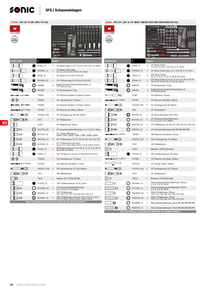 Sonic Equipment Hauptkatalog Werkzeugwagen NR.: 134 - Seite 120