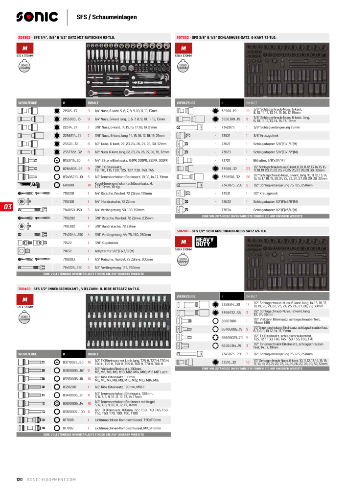 Sonic Equipment Hauptkatalog Werkzeugwagen NR.: 134 - Seite 122