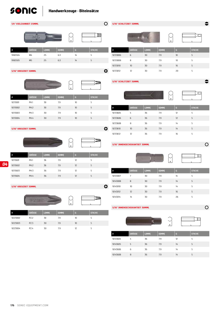 Sonic Equipment Hauptkatalog Werkzeugwagen NR.: 134 - Seite 178