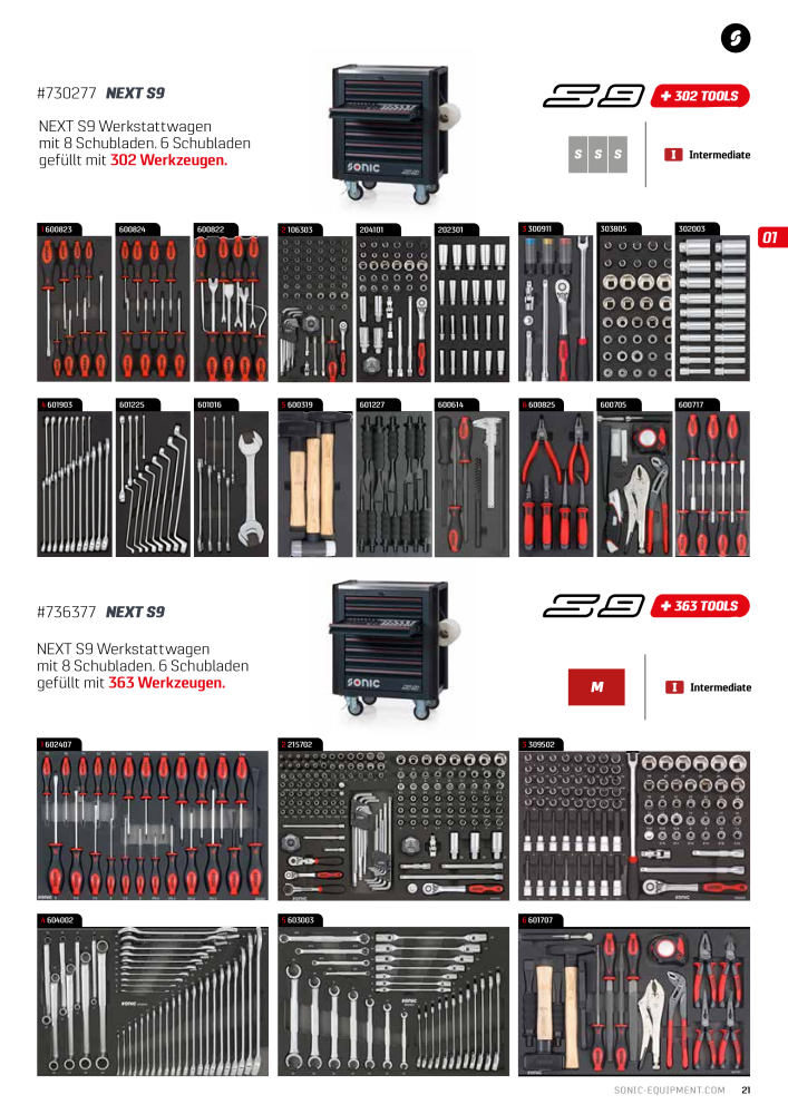 Sonic Equipment Hauptkatalog Werkzeugwagen NR.: 134 - Seite 23