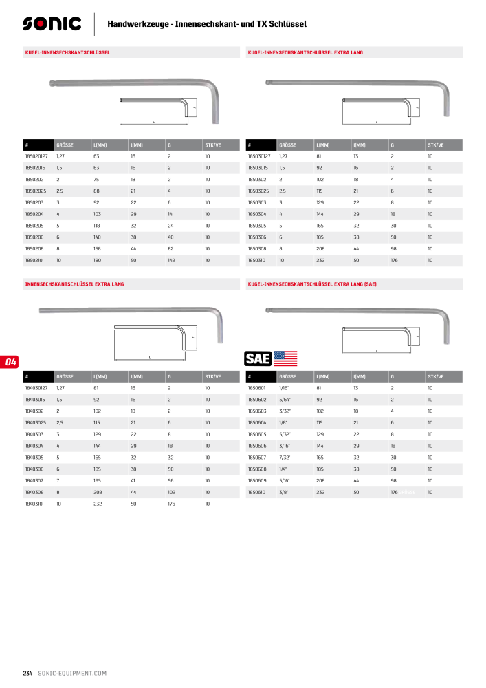 Sonic Equipment Hauptkatalog Werkzeugwagen NO.: 134 - Page 236