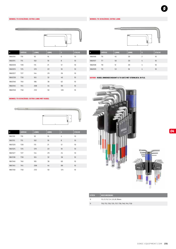 Sonic Equipment Hauptkatalog Werkzeugwagen NR.: 134 - Seite 237