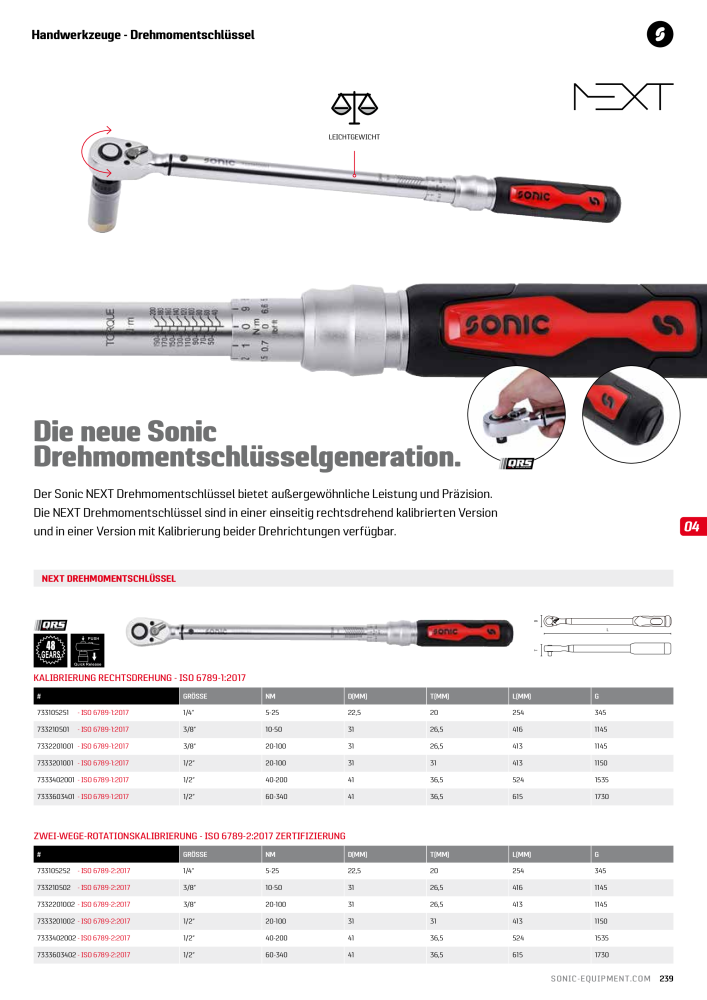 Sonic Equipment Hauptkatalog Werkzeugwagen NR.: 134 - Seite 241