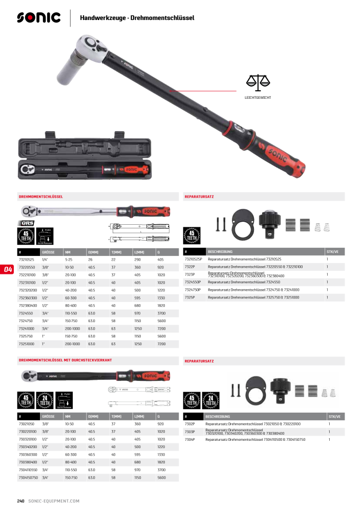 Sonic Equipment Hauptkatalog Werkzeugwagen NR.: 134 - Seite 242