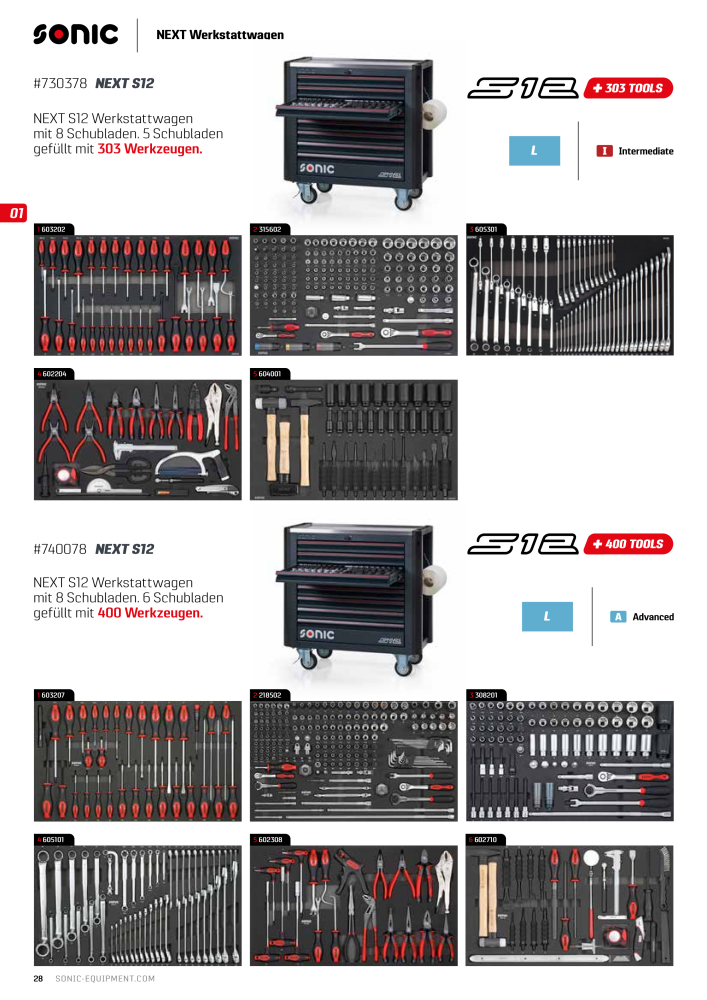 Sonic Equipment Hauptkatalog Werkzeugwagen NO.: 134 - Page 30