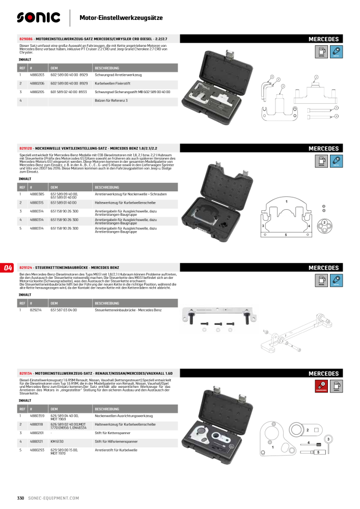 Sonic Equipment Hauptkatalog Werkzeugwagen NR.: 134 - Seite 332