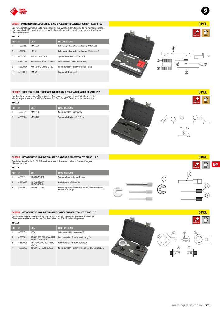 Sonic Equipment Hauptkatalog Werkzeugwagen NO.: 134 - Page 335