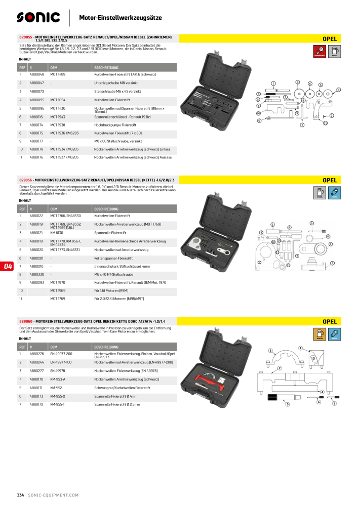 Sonic Equipment Hauptkatalog Werkzeugwagen NR.: 134 - Seite 336