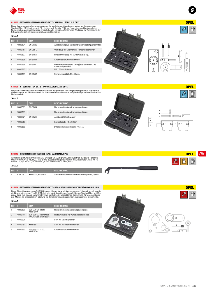 Sonic Equipment Hauptkatalog Werkzeugwagen NO.: 134 - Page 339