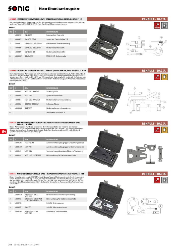 Sonic Equipment Hauptkatalog Werkzeugwagen NR.: 134 - Seite 346