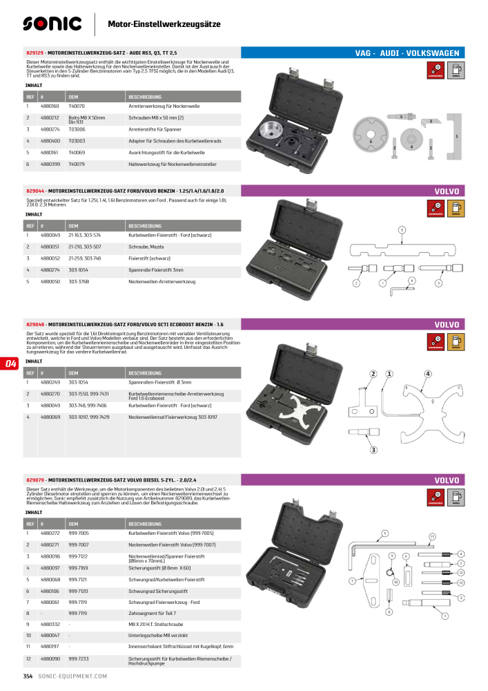 Sonic Equipment Hauptkatalog Werkzeugwagen NR.: 134 - Seite 356