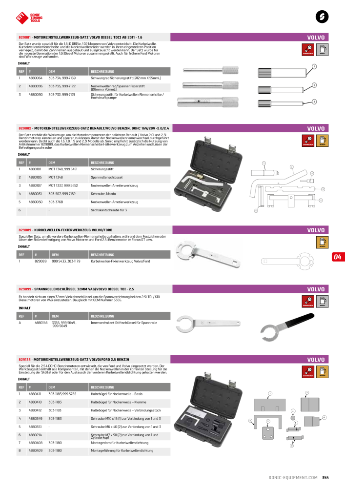 Sonic Equipment Hauptkatalog Werkzeugwagen NO.: 134 - Page 357