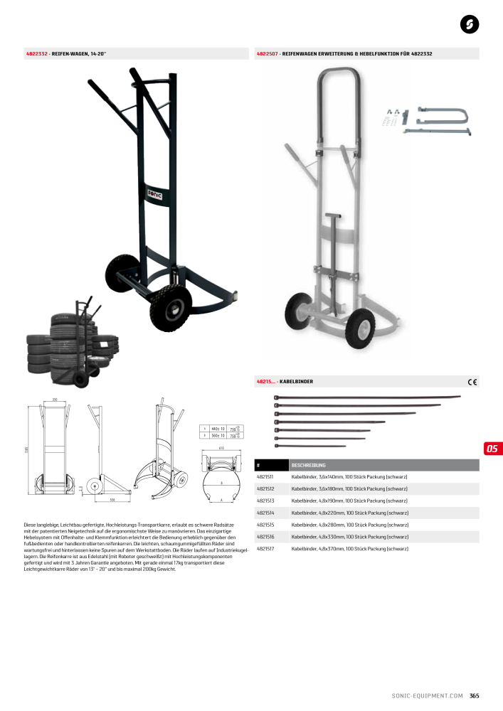 Sonic Equipment Hauptkatalog Werkzeugwagen NR.: 134 - Seite 367