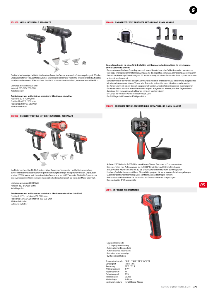 Sonic Equipment Hauptkatalog Werkzeugwagen NO.: 134 - Page 379