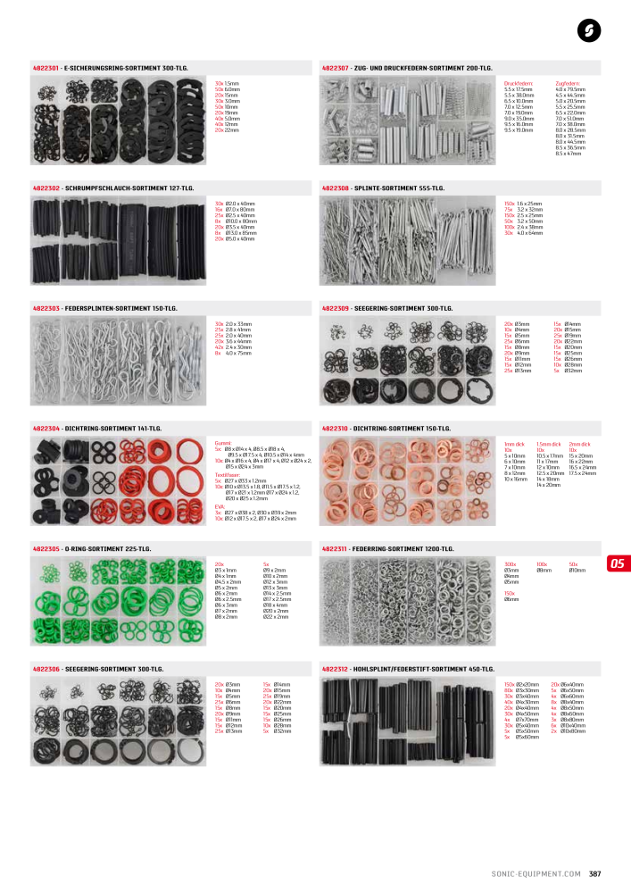 Sonic Equipment Hauptkatalog Werkzeugwagen NR.: 134 - Seite 389