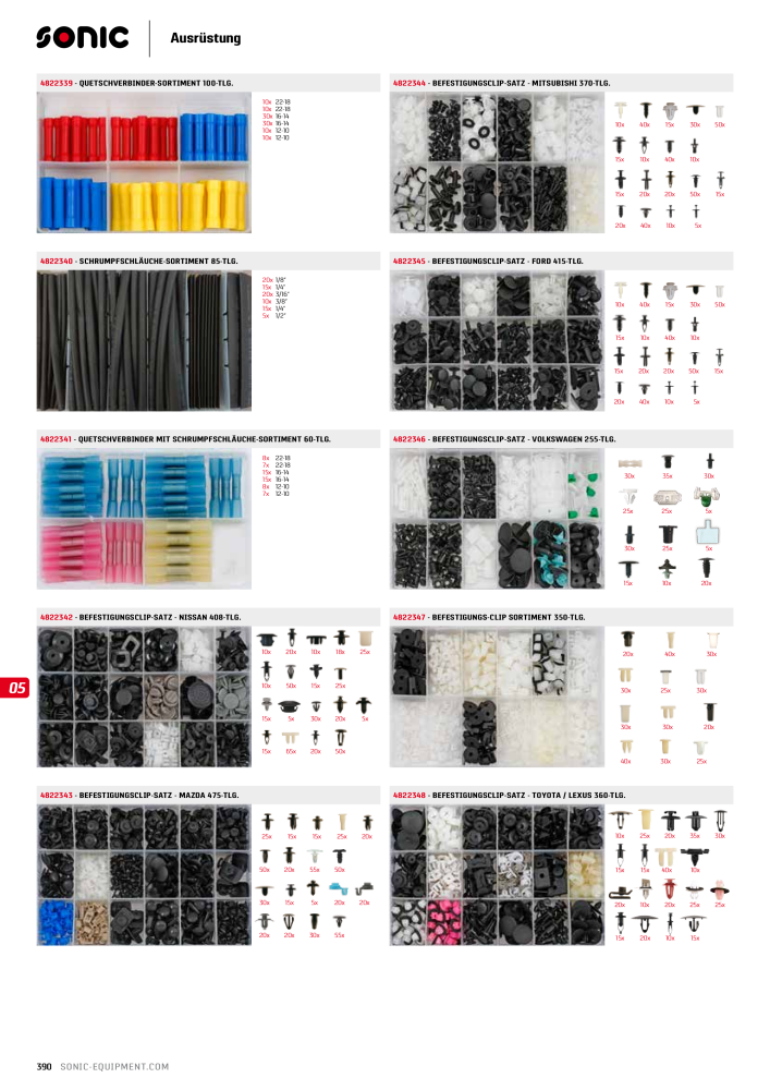 Sonic Equipment Hauptkatalog Werkzeugwagen NO.: 134 - Page 392