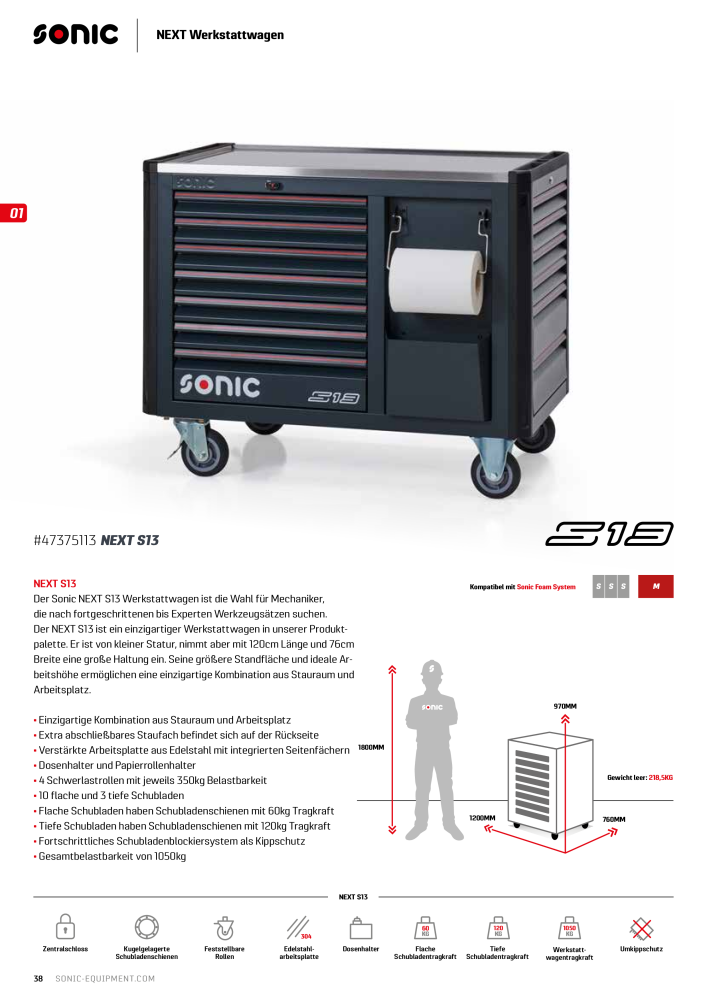 Sonic Equipment Hauptkatalog Werkzeugwagen NR.: 134 - Seite 40