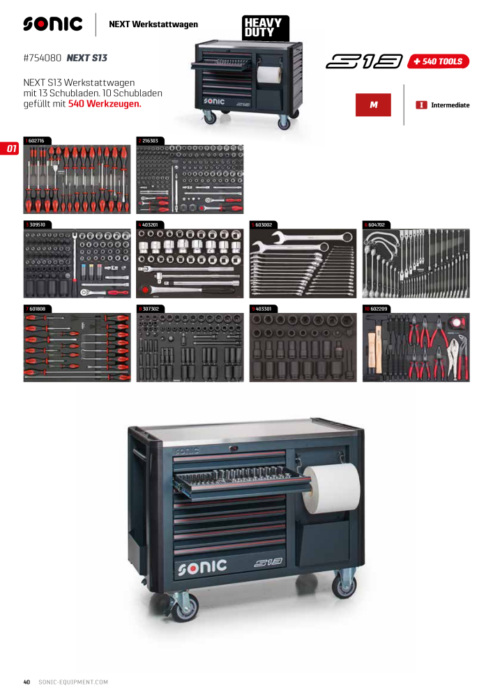 Sonic Equipment Hauptkatalog Werkzeugwagen NO.: 134 - Page 42