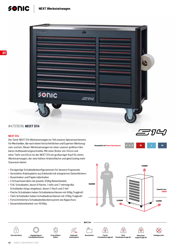 Sonic Equipment Hauptkatalog Werkzeugwagen NR.: 134 - Seite 44