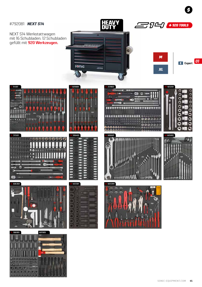 Sonic Equipment Hauptkatalog Werkzeugwagen NR.: 134 - Seite 47