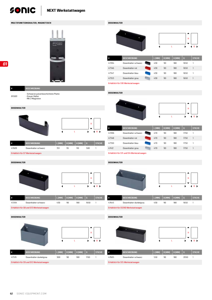 Sonic Equipment Hauptkatalog Werkzeugwagen NR.: 134 - Seite 64