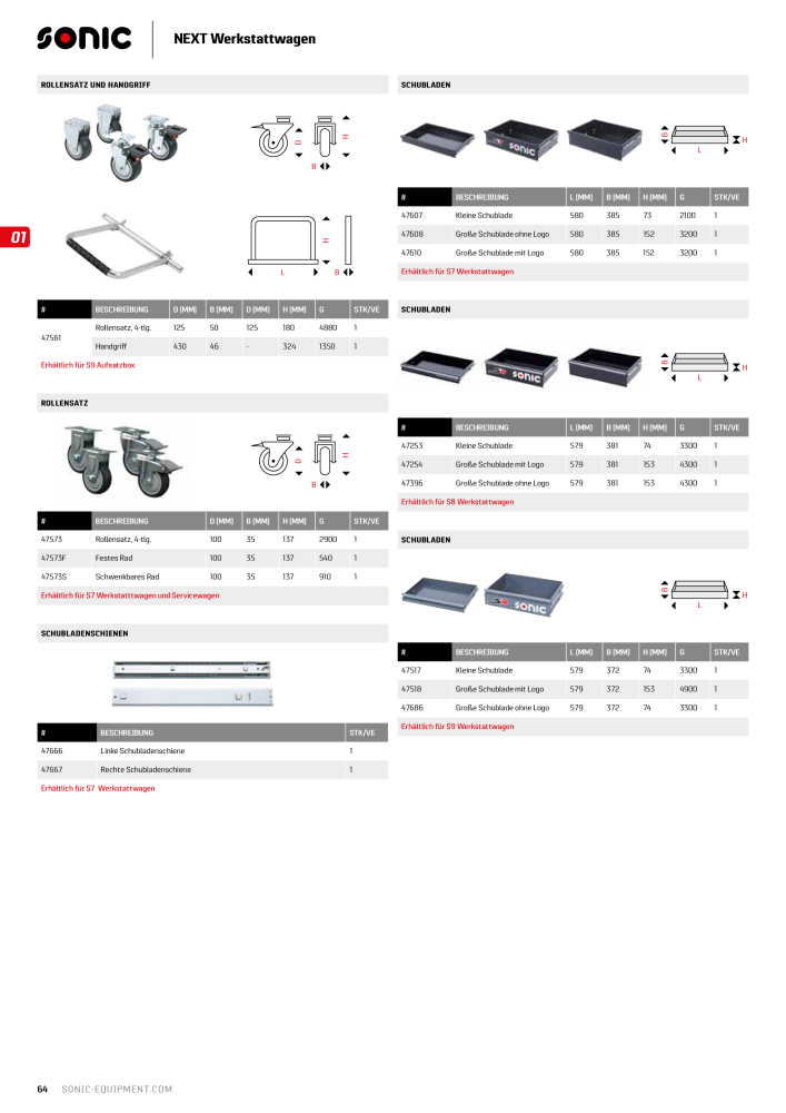 Sonic Equipment Hauptkatalog Werkzeugwagen NR.: 134 - Seite 66