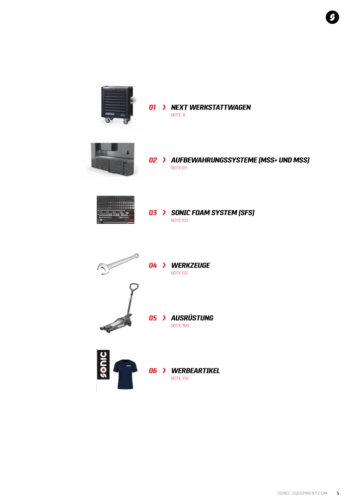 Sonic Equipment Hauptkatalog Werkzeugwagen NR.: 134 - Seite 7