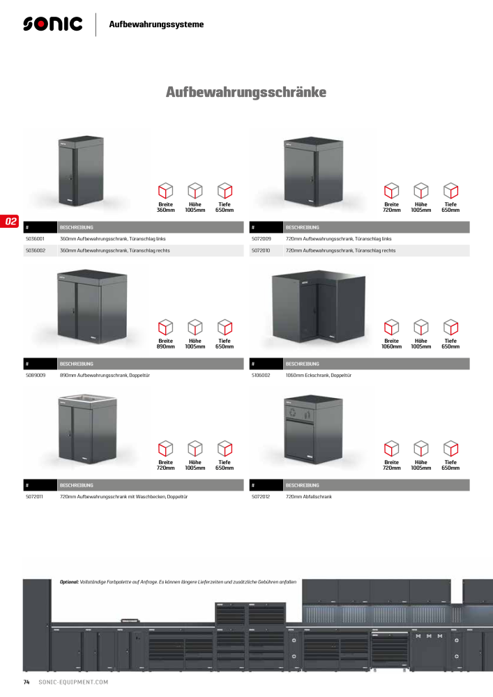 Sonic Equipment Hauptkatalog Werkzeugwagen NR.: 134 - Seite 76