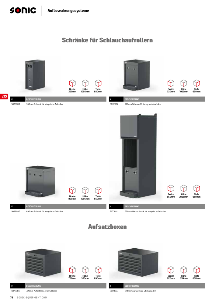 Sonic Equipment Hauptkatalog Werkzeugwagen NO.: 134 - Page 78