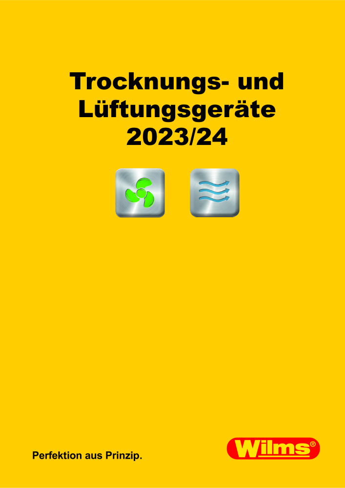 Wilms Katalog - Trocknungs- und Lüftungsgeräte NR.: 148