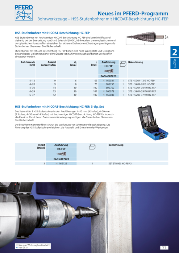 PFERD HSS trappenboorset SET STB HSS 3 25201046