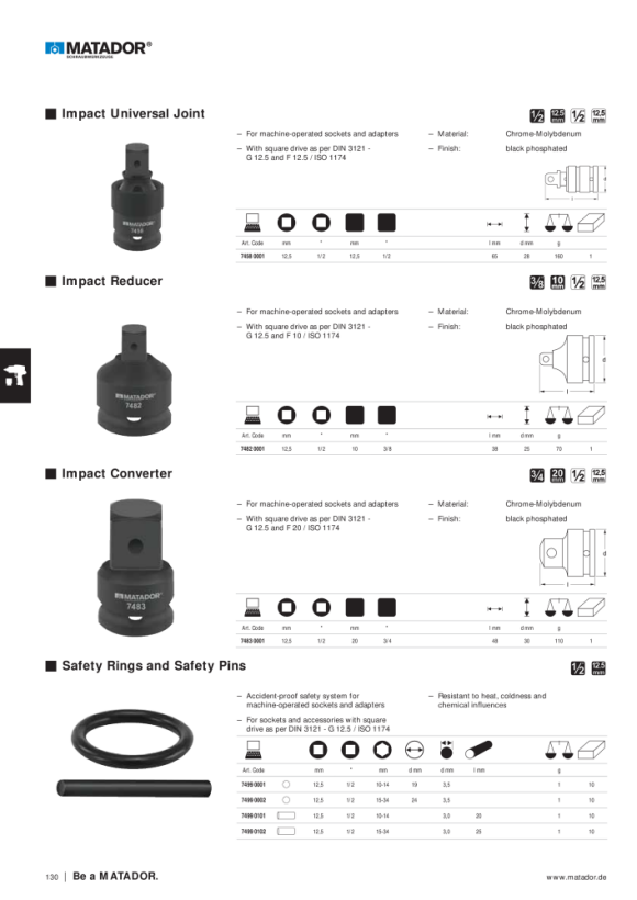 MATADOR Impact Retaining Ring 12,5(1/2): 24x3,5 7499 0002