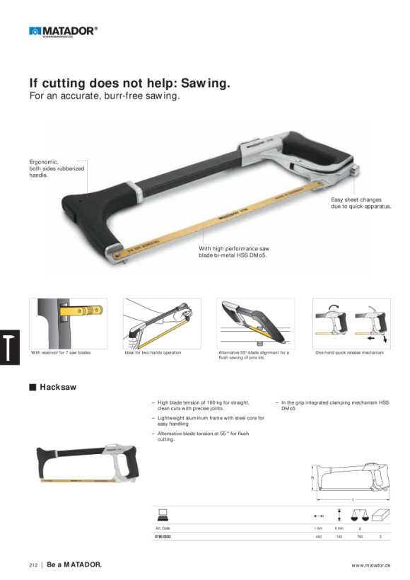 MATADOR Hacksaw - Blade 150mm 0787 0003