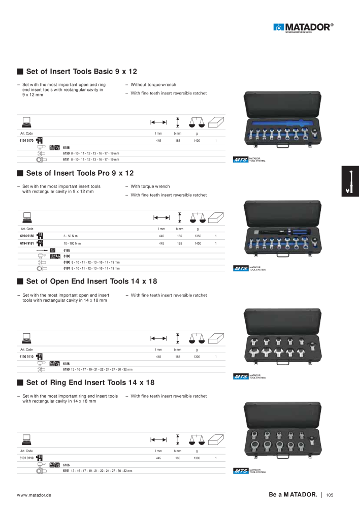 Matador Tool Catalogue NR.: 149 - Seite 105