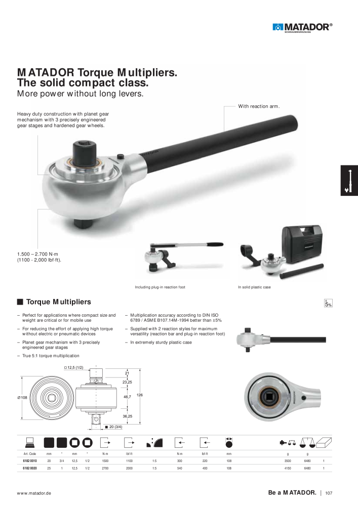 Matador Tool Catalogue NO.: 149 - Page 107