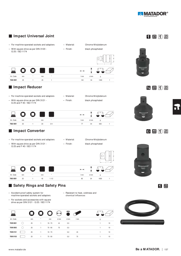 Matador Tool Catalogue NO.: 149 - Page 137