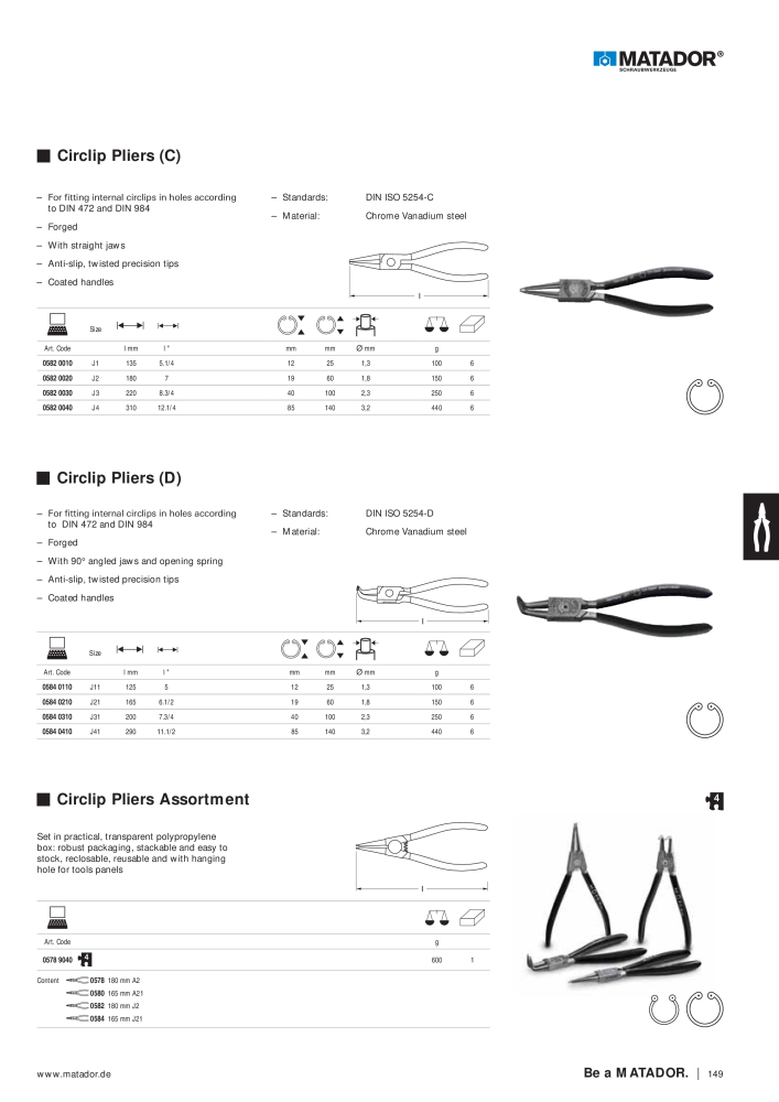 Matador Tool Catalogue NO.: 149 - Page 149