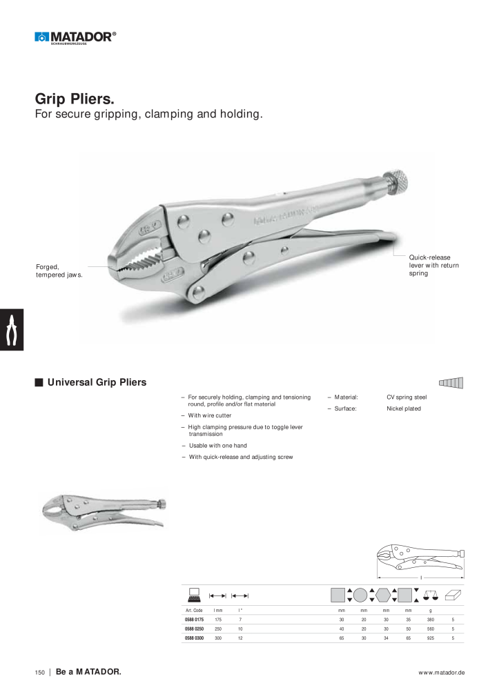 Matador Tool Catalogue NO.: 149 - Page 150