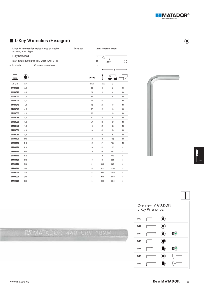 Matador Tool Catalogue NO.: 149 - Page 155